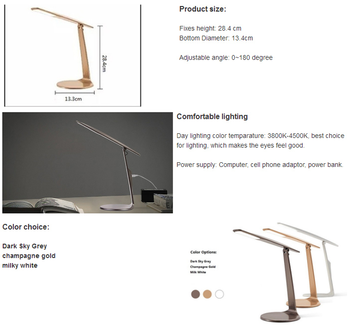 Modern Foldable Stepless Dimming LED Table Lamp