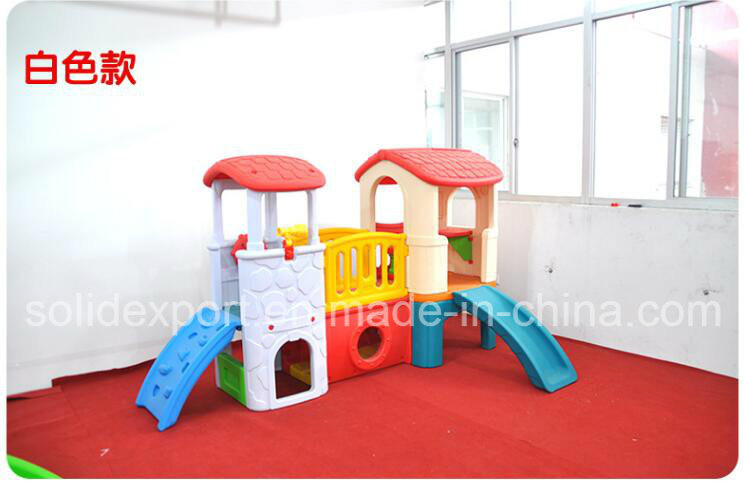 Colorful Indoor Kids Plastic Play House Slide with Blowing Toy for Amusement Park
