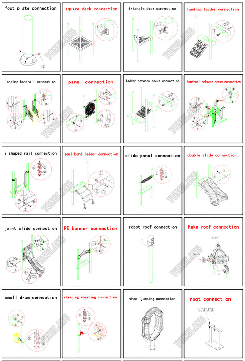 2015 Outdoor Playground Climbing and Slide