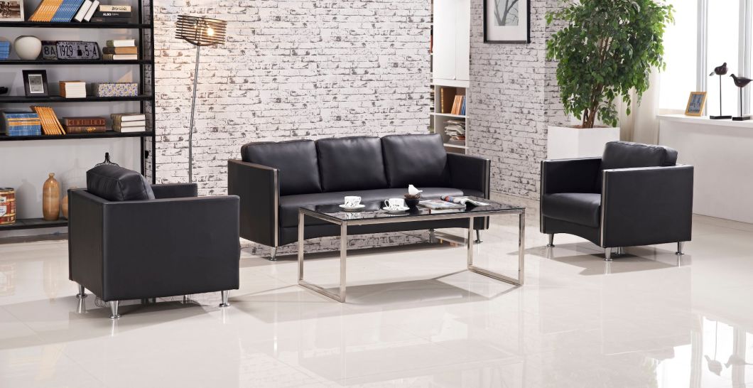 Modern Fashionable New Style Leisure Hotel Metal Leg PU Home Office Sofa