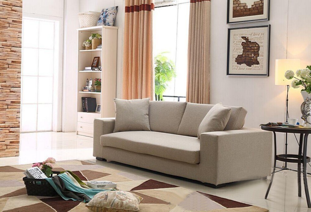 Nordic Furniture Living Room Wooden Fabric Sofa
