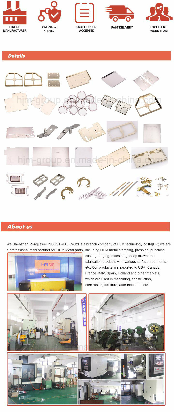 OEM Factory Customized Stainless Steel, Metal Stamping