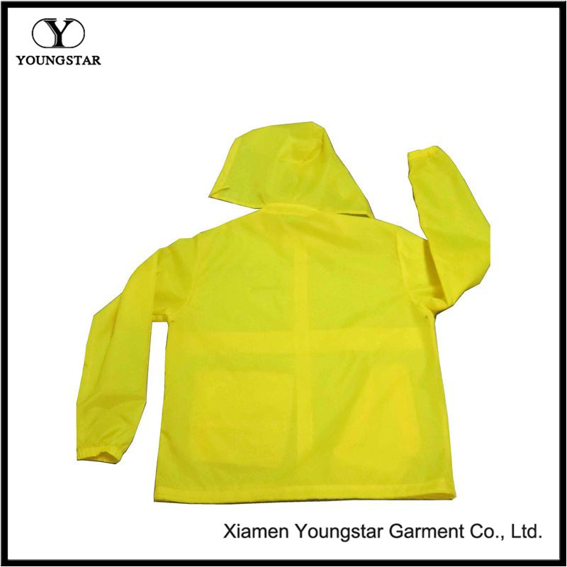 Waterproof Women's Hooded Lightweight Yellow Windbreaker Jacket