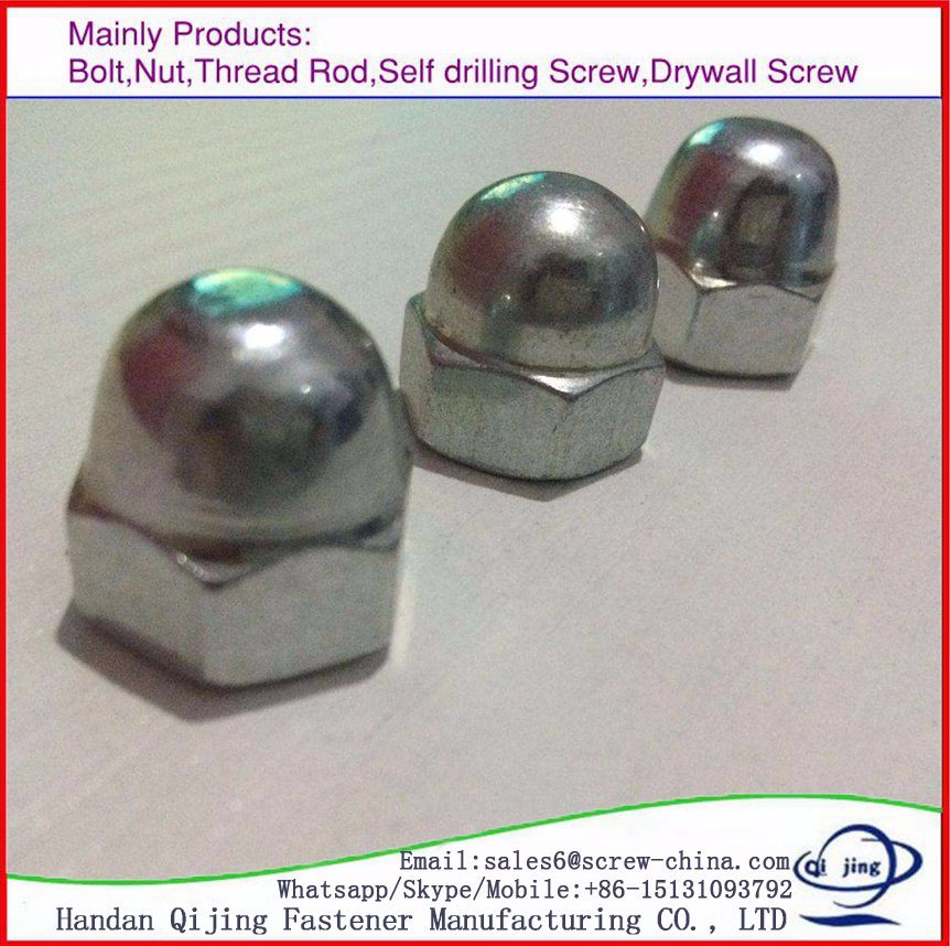 Stainless Steel Cap for Hex Nut M4 & Domed Cap Nut with Painting