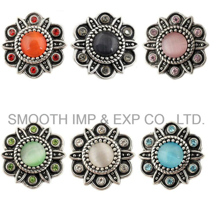 Alloy Rhinestones Diamond Fashion Noosa Snap Button Garment Accessories Jewelry