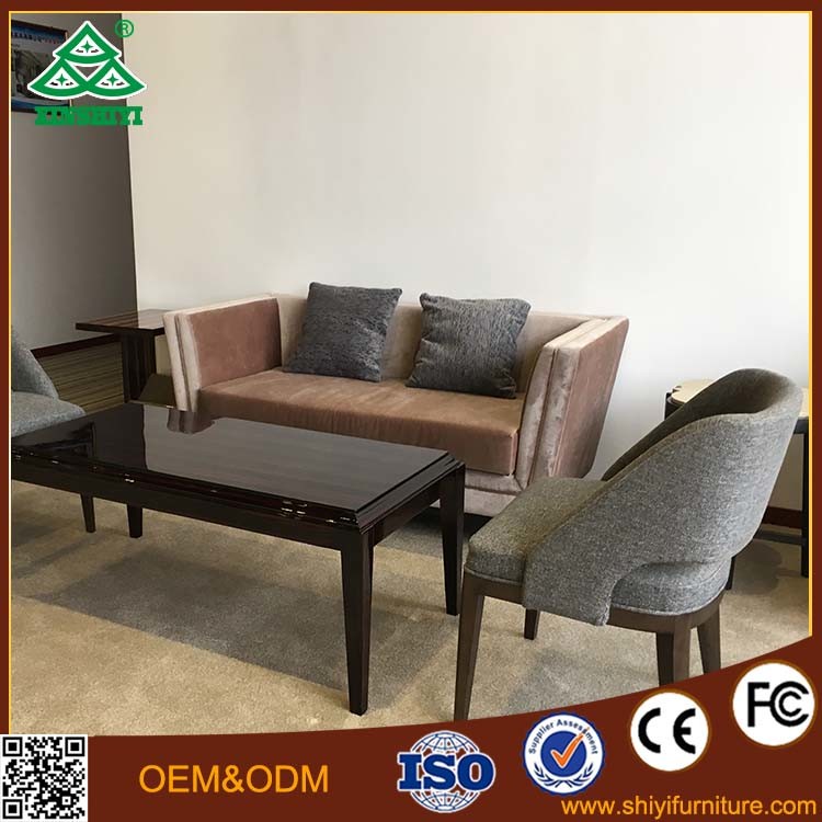 Solid Wood Sofa Set Wood Frame Chesterfield Sofa