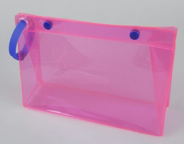 Personalized Semi-Transparent Colour PVC/EVA Material Cosmetic Pouch Bag with Button