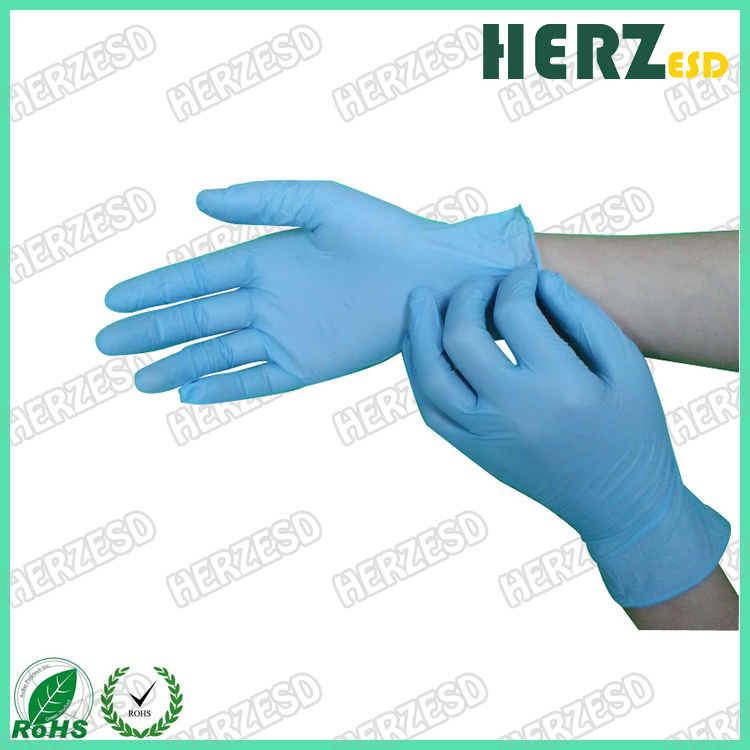 Ce Approved Poly White /Blue Nitrile Examination Gloves