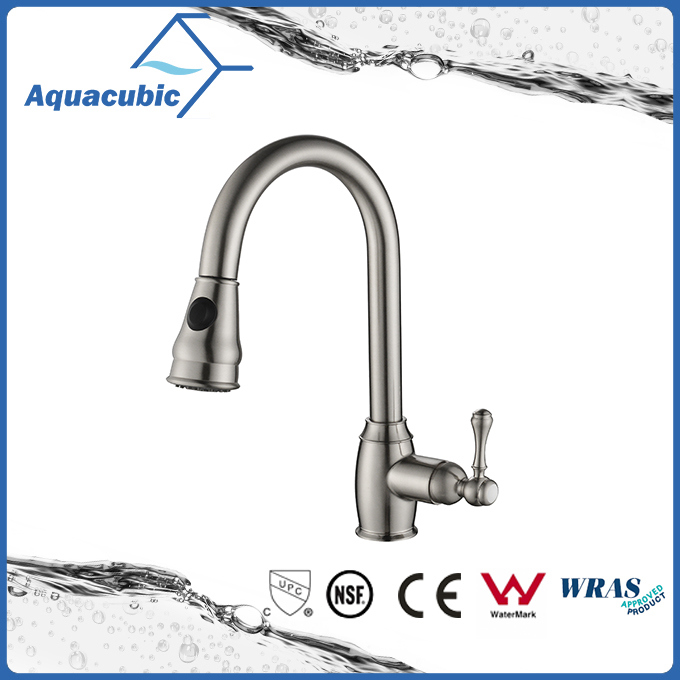 Single Handle Zinc Kitchen Faucet, Chromed Surface