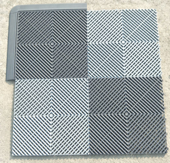 Outdoor Plastic Rubber Sports Flooring Tile/Eco-Friendly Skidproof Plastic Floor