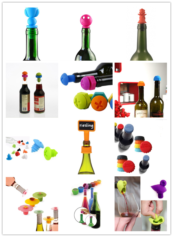 Custom Logo Durable Silicone Wine Bottle Stopper