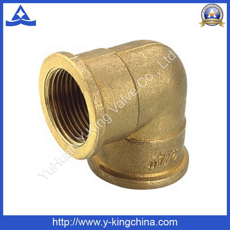 Female Elbow Brass Pipe Fitting with Brass Color (YD-6027)