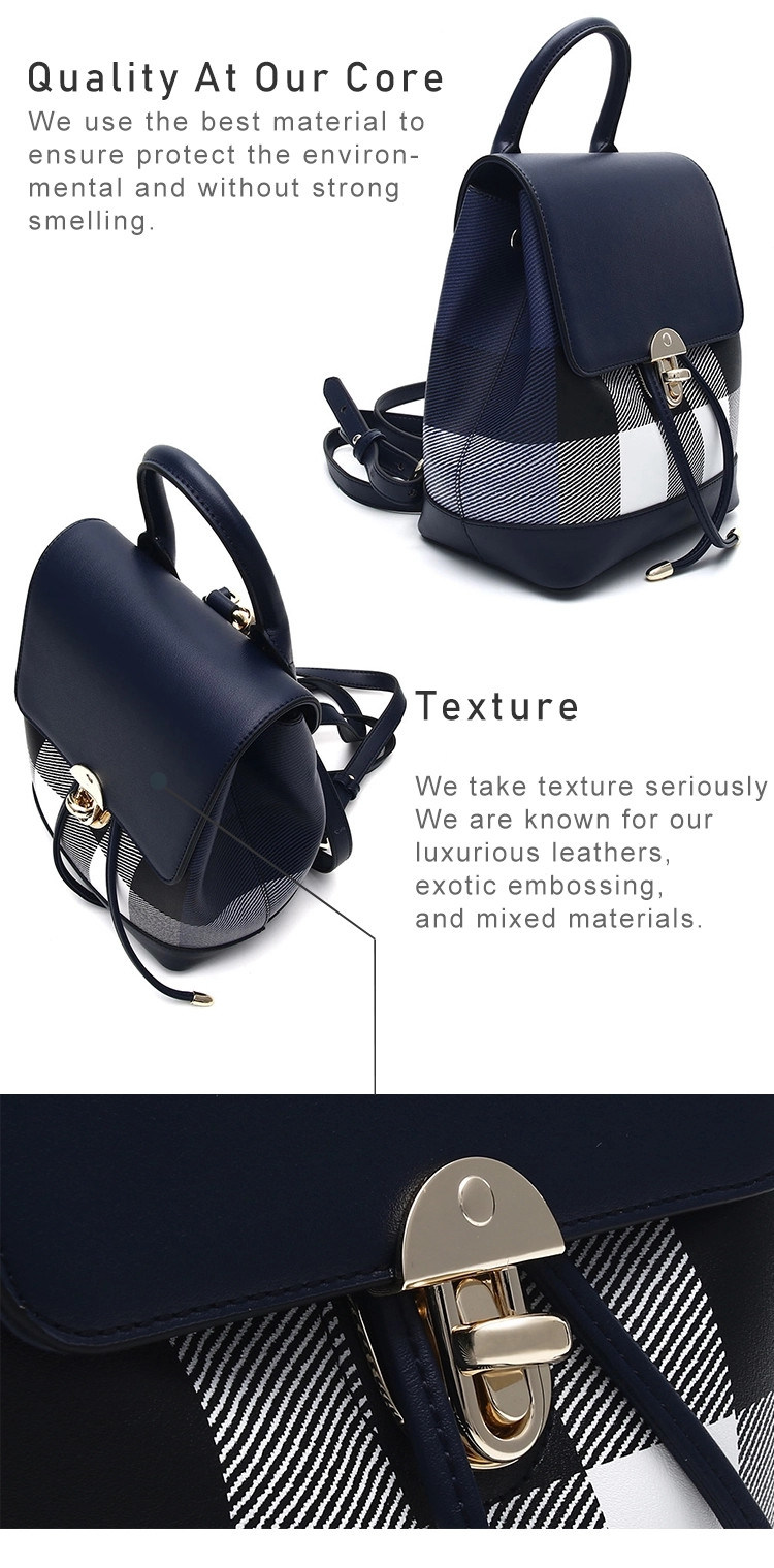 PU Leather Fashion Women Brand Travelling Handbag Backpack Bag