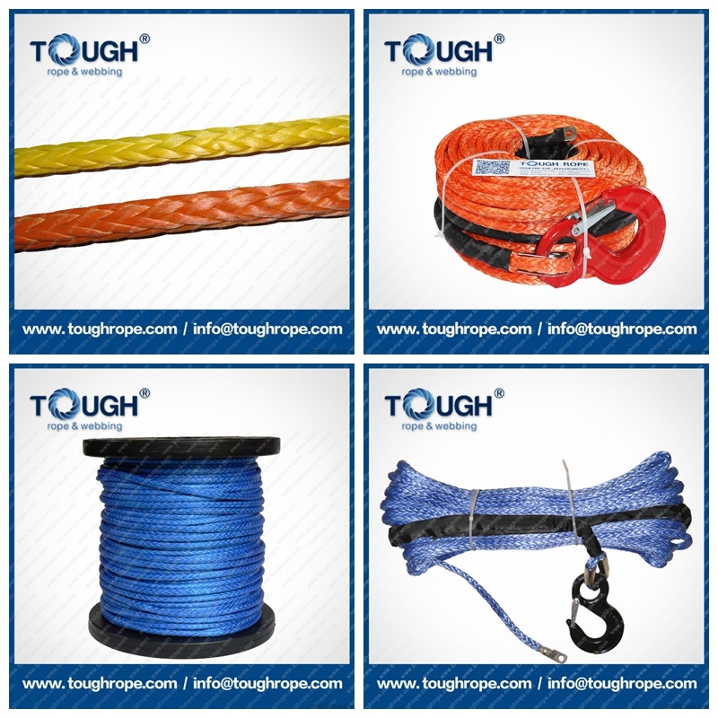 Tough UHMWPE Rope Synthetic Electric Winch Rope for ATV UTV
