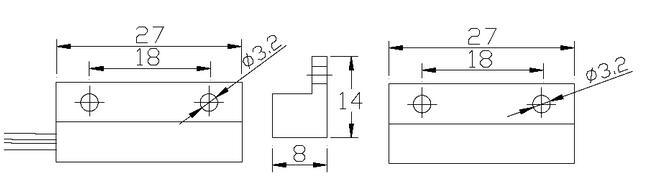 Side Leads Magnetic Contacts Magnetic Contact Magnetic Door Contact Switch