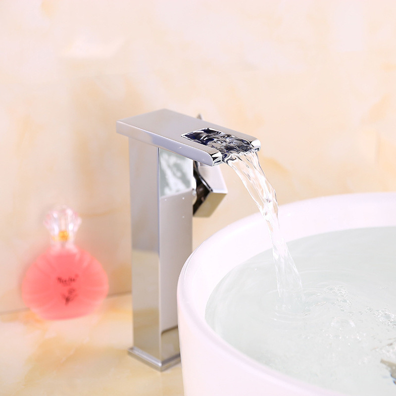 Hydro Power Waterfall Faucet with LED