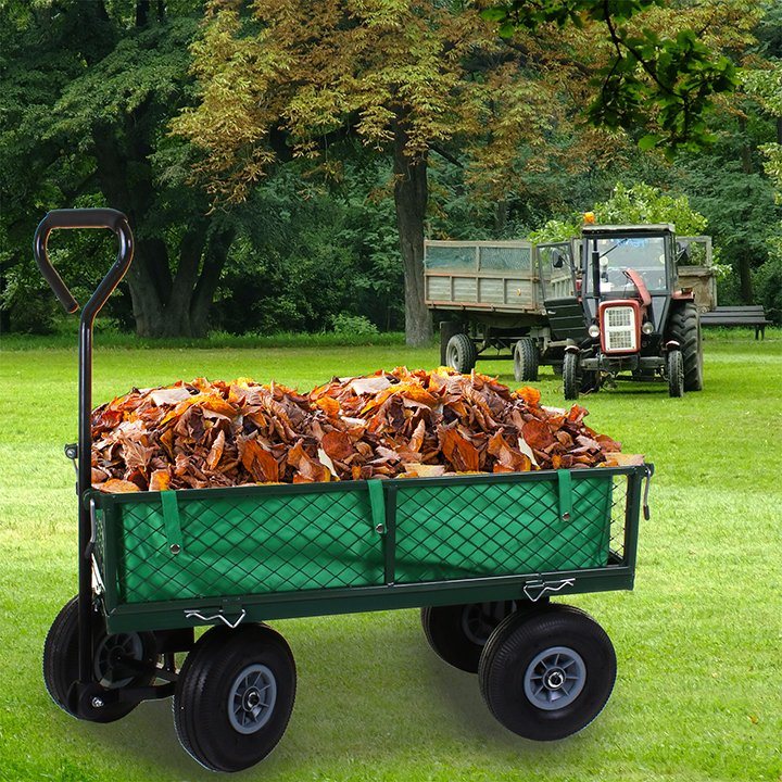 Garden Steel Mesh Wagon Cart