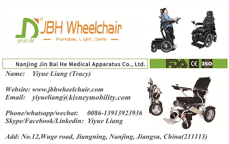 Aluminium Alloy Brushless Motor Lightweight Folding Power Wheelchairs for Hospital