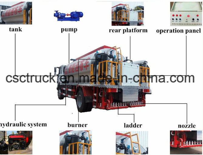 LHD/Rhd HOWO 12cbm 16m3 Heated Bitumen Spraying Asphalt Distributor Truck
