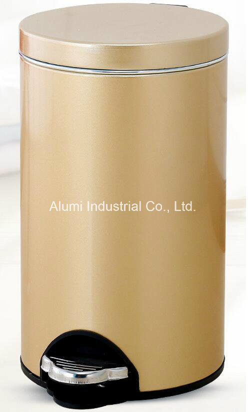 Stainless Steel Pedal Waste Bin Gold Color 5L 8L 12L