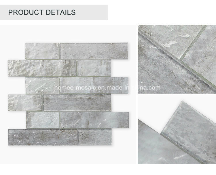 Popular Europe Design Inkjet Glazed Cement Look Glass Mosaic Tile