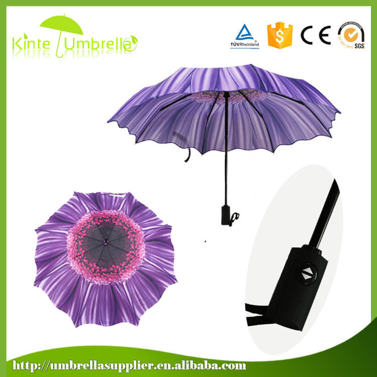 Full Automatic Open Big Flower Printing Sun Umbrella