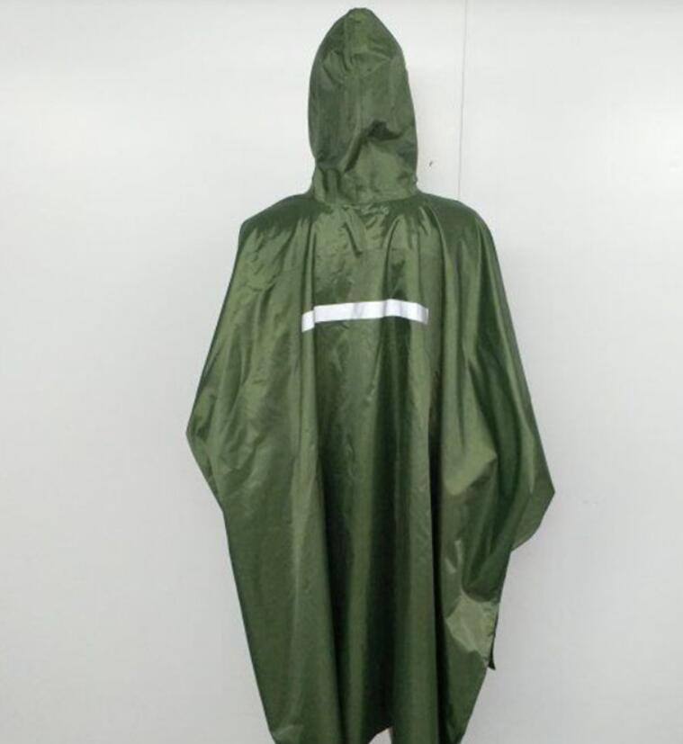 Polyester PVC Rain Poncho Motorcycle Raincoat with Reflective Tape