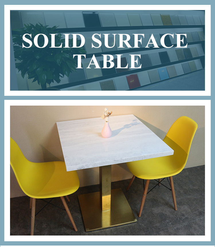 Solid Surface Long Rectangular Dining Tables and Chairs