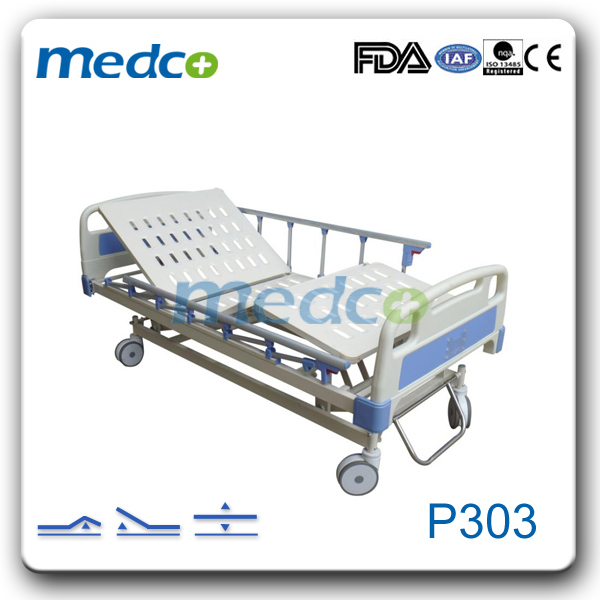 Three Functions Hospital Bed Furniture, Adjustable Electric Hospital Patient Bed