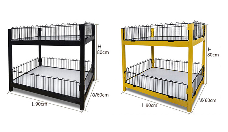 Retail Shops Mobile Iron Wire Adjustable Promotion Table