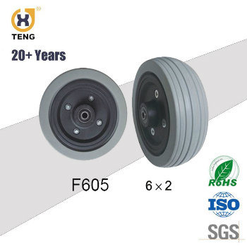 High Quality 6 Inch PU Solid Tire with Bearing