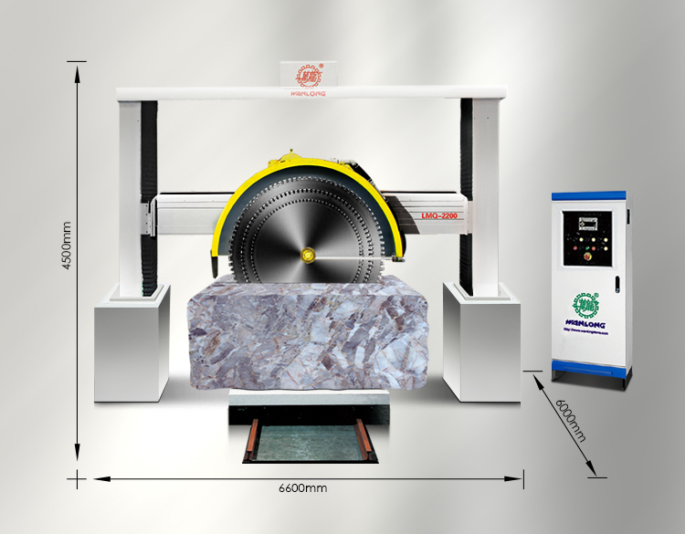 Large Blade Stone Block Granite Bridge Saw Cutting Machine