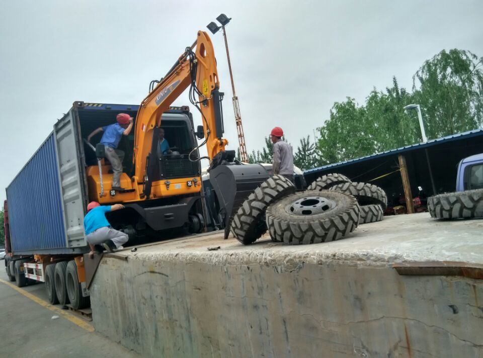 Wheel Excavator with Grabber, Tilt Bucket, Auger, Hammer