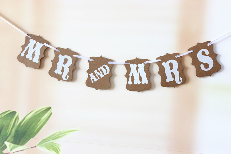 Just Married Wedding Decoration Garland Letter Banner