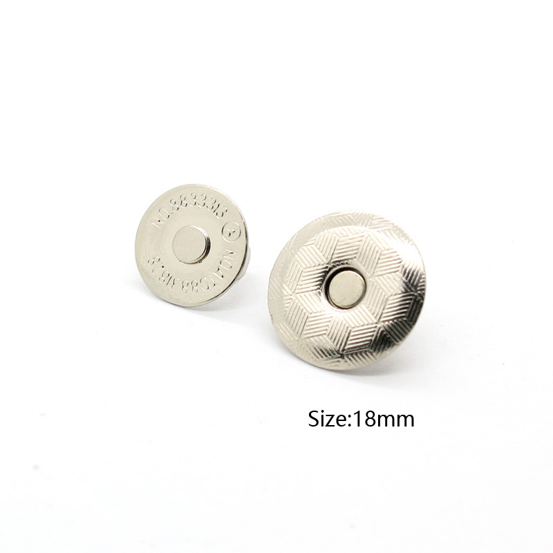 Dish Shape 18mm Silver Magnetic Button for Clothing