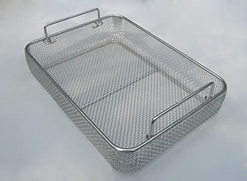 Polished Stainless Steel Perforated Mesh Basket