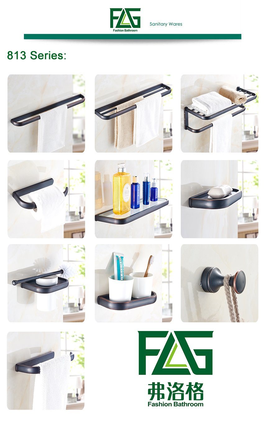 FLG Brass Bathroom Accessories Single Handle Towel Bar