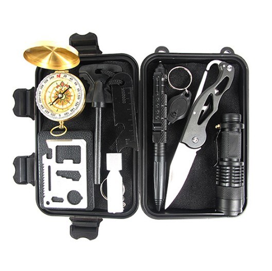 13 in 1 Portable Sos Emergency Survival Kit Multi Professional Outdoor Tool Set