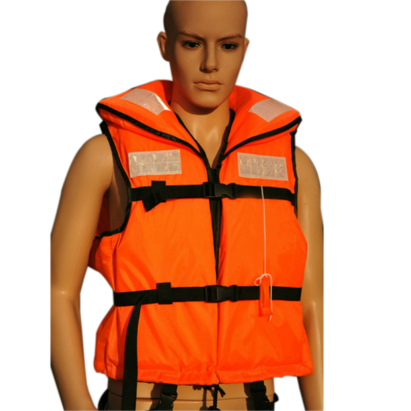 Customized Orange Reflective Life Vest with Lifesaving Whistle Life Jacket