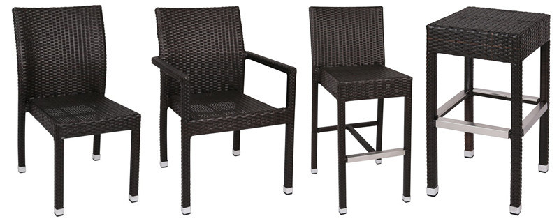 Oudoor Rattan Furniture Patio Furniture Stacking Rattan PE Wicker Dining Chairs (RC-06037)