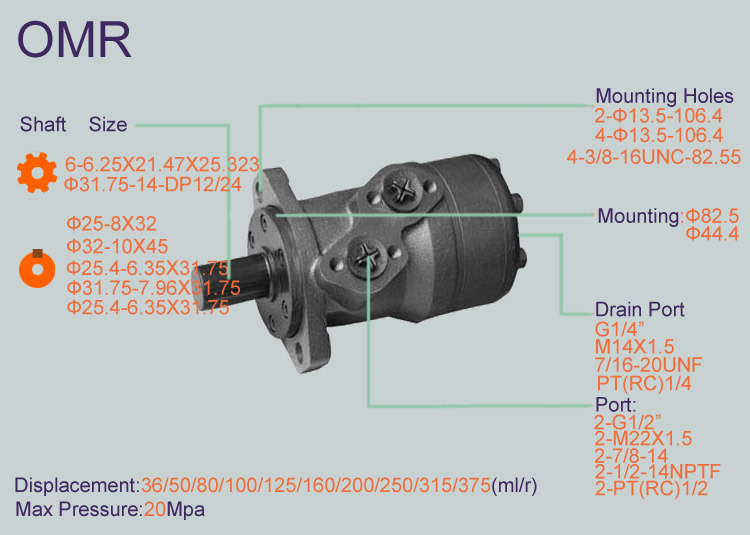 Fishing Vessel Motor Danfoss/Eaton/White/M+S Orbit Motor