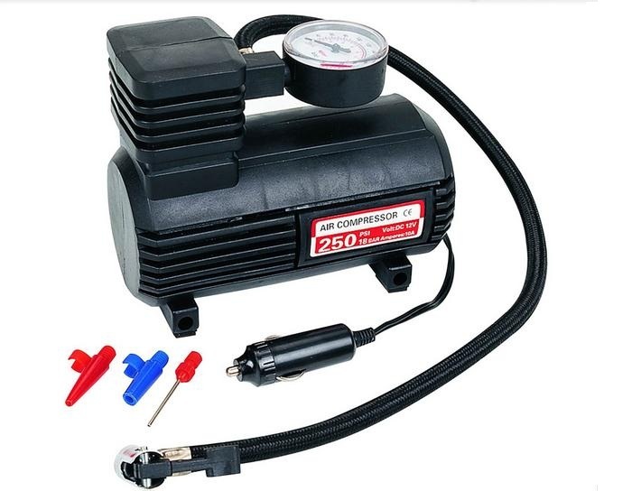 250psi DC 12V Portable Electric Mini Tire Inflator Air Compressor Car Auto Pump