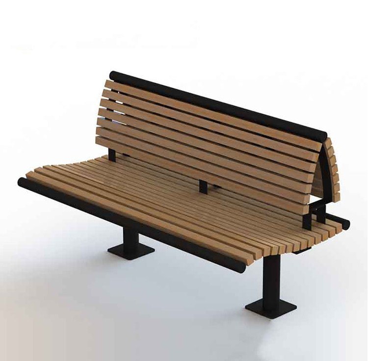 High Quanlity Moden Waterproof Outdoor Leisure Garden Wooden Public Bench