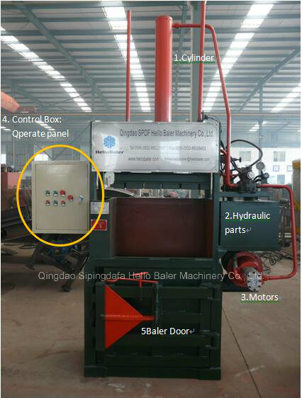 Hellobaler Waste Materials Vertical Baler From China Vm-2