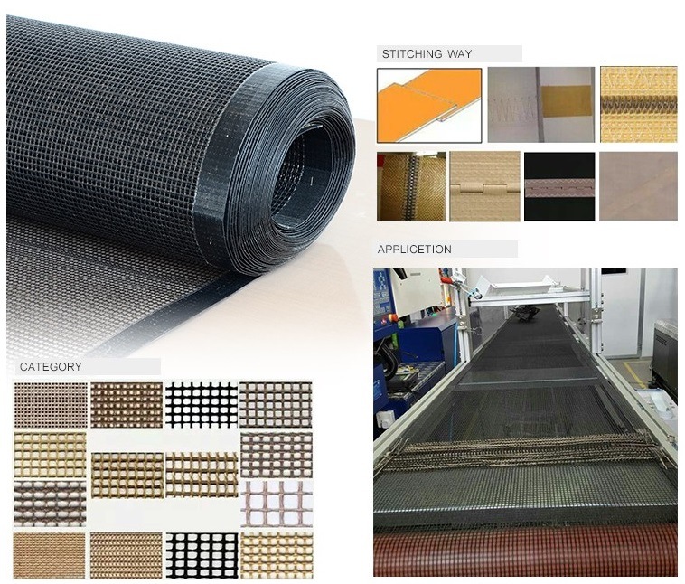 Colorful Food Dryer PTFE Fiberglass Open Mesh Conveyor Belt