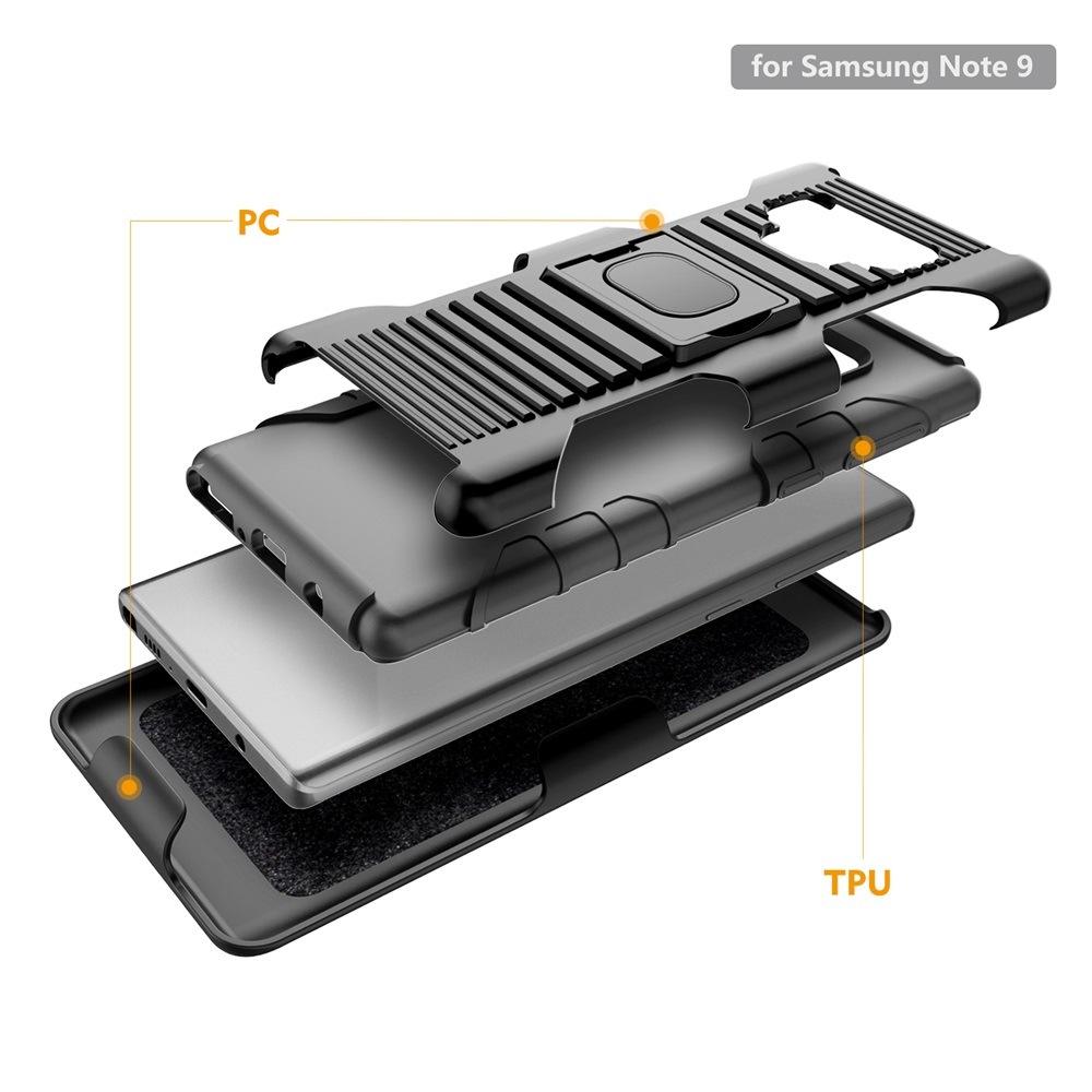 Note 9 Combo Holster Case with Ring Kickstand Work for Car Magnetic