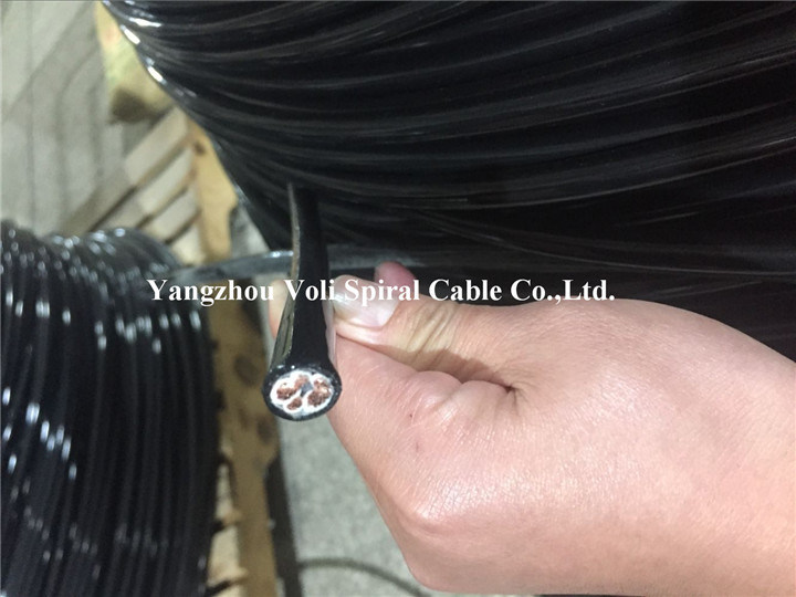 High Elastic Flexibl TPE PUR Coiled Electric Wire Spiral Power Cable