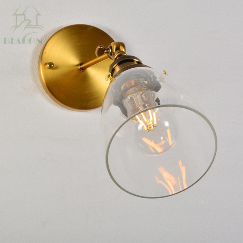 Wholesale Indoor Clock Cover Glass Single Head Wall Lamp for Living Room