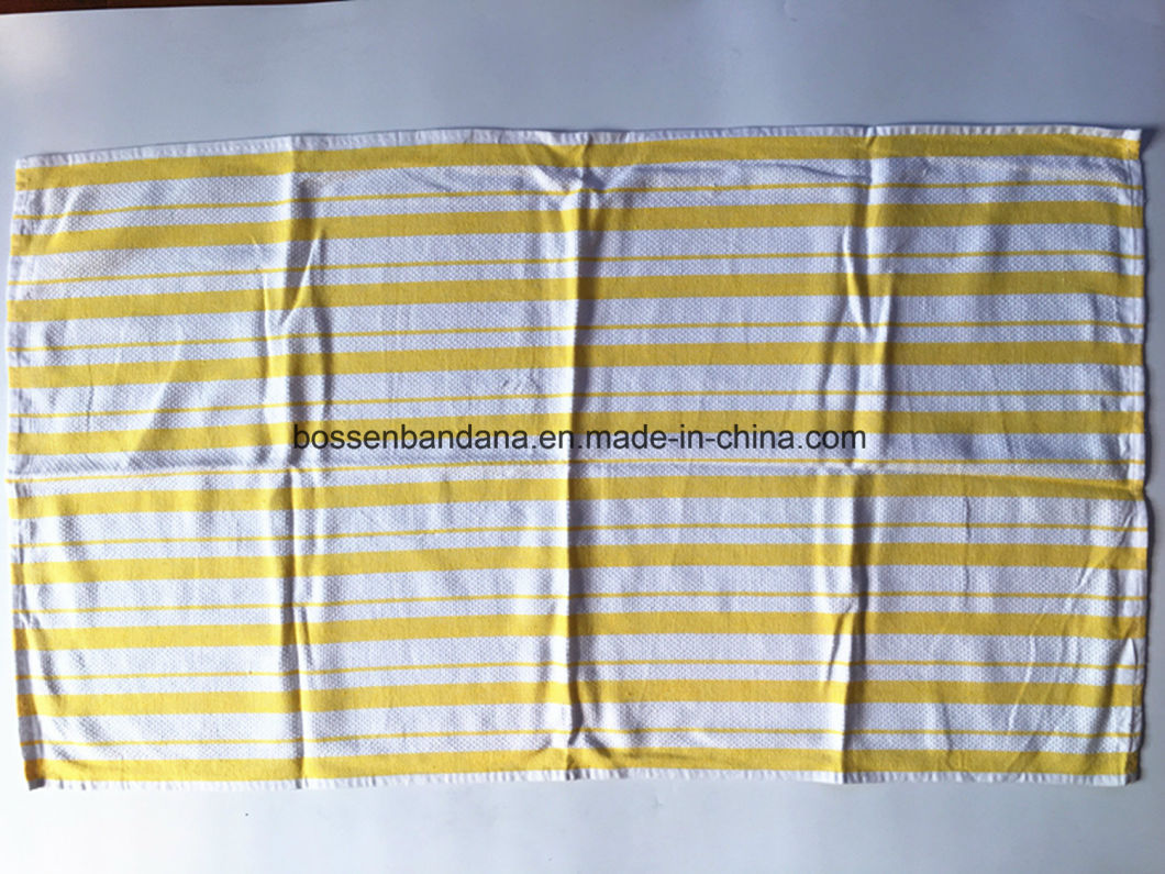 China Factory Produce Custom Design Striped Jacquard Cotton Tea Towel