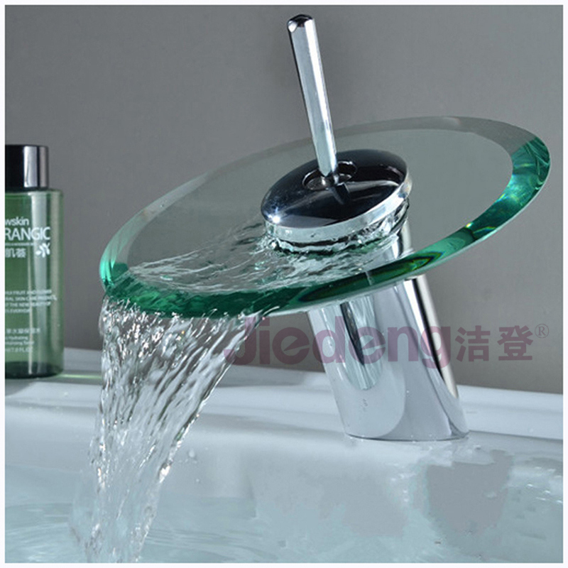 Chrome Waterfall Mixer Glass Faucet (B53)